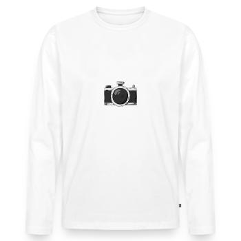 J peux pas j ai shooting photo - Photographe - T-shirt manches longues Premium bio Homme - blanc - Devant - Nico (187cm)