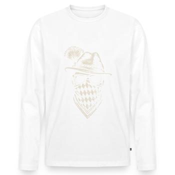 Grantler - Bavarian, marquee, beer and fun - Men's Premium Organic Long Sleeve Shirt - white - Front - Nico (187cm)