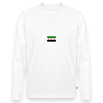Syria - Men's Premium Organic Long Sleeve Shirt - white - Front - Nico (187cm)