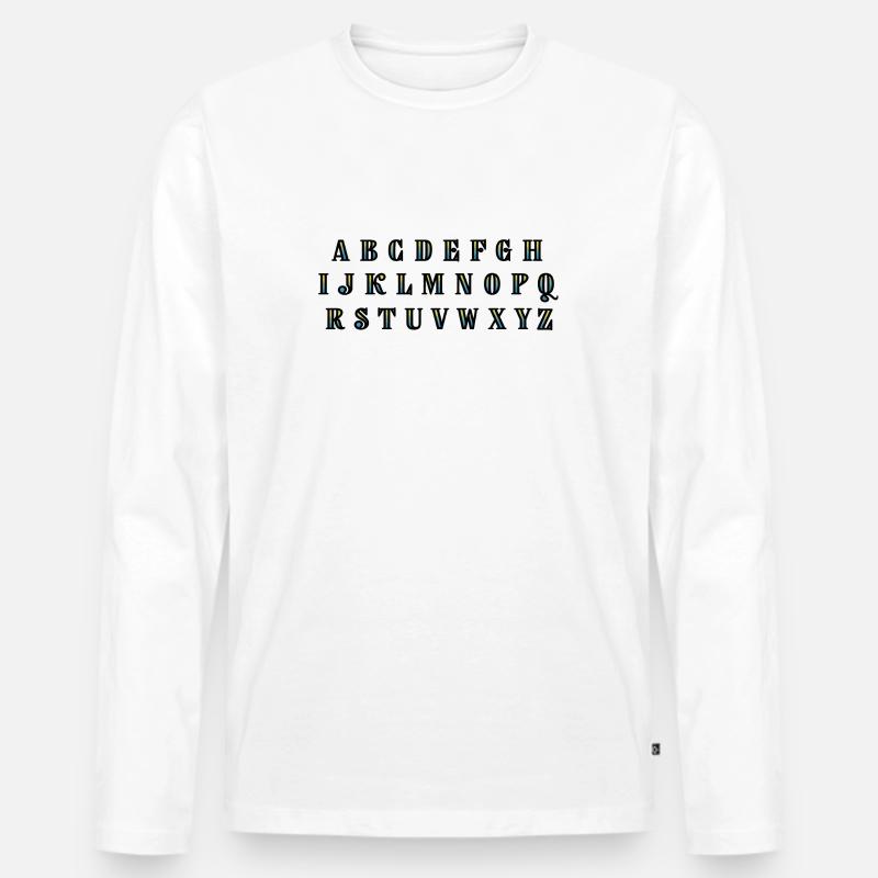 Liedtext - Männer Premium Bio Langarmshirt - Weiß
