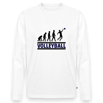 Évolution Volleyball Smash Sport Cadeau - T-shirt manches longues Premium bio Homme - blanc - Devant - Nico (187cm)