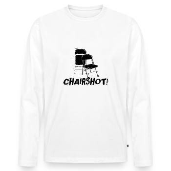 CHAIRSHOT Wrestling Design - Männer Premium Bio Langarmshirt - Weiß - Vorne - Nico (187cm)