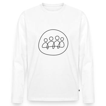 Teamwork - Männer Premium Bio Langarmshirt - Weiß - Vorne - Nico (187cm)