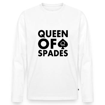 Queen of spades - T-shirt manches longues Premium bio Homme - blanc - Devant - Nico (187cm)