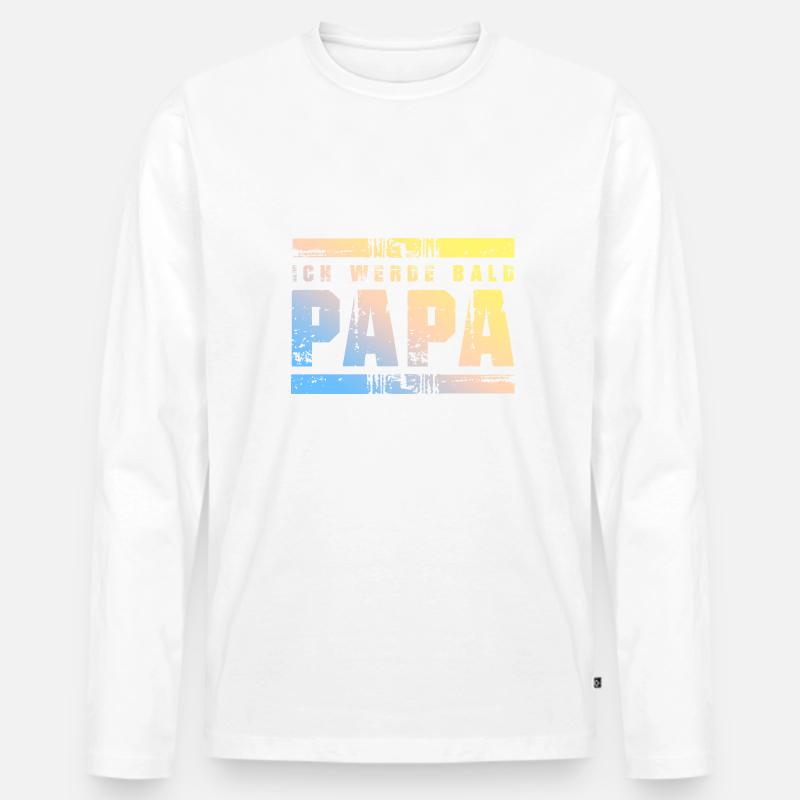 Ich werde Bald Papa - Männer Premium Bio Langarmshirt - undefined