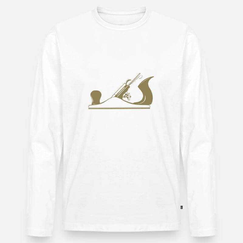 Schreiner Werkzeug Hobel Design - Männer Premium Bio Langarmshirt - undefined