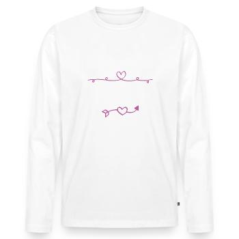 Martin - T-shirt manches longues Premium bio Homme - blanc - Devant - Nico (187cm)