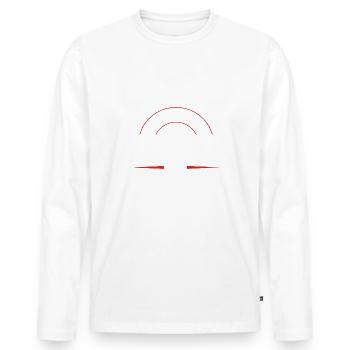 Friseur Beruf - Männer Premium Bio Langarmshirt - Weiß - Vorne - Nico (187cm)