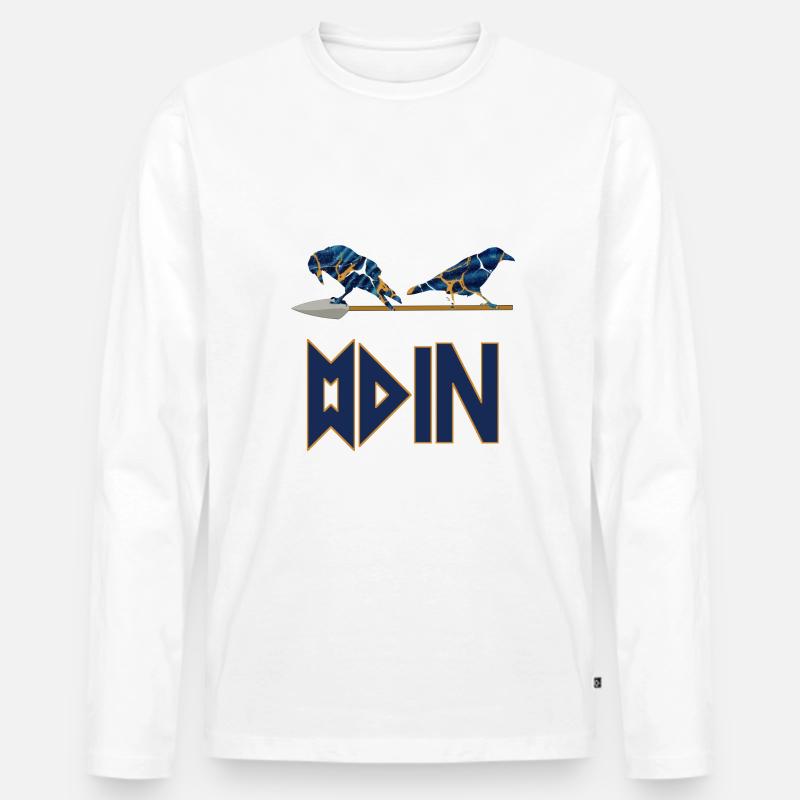 odin e 16 - Männer Premium Bio Langarmshirt - Weiß
