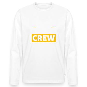 Équipage de natation - T-shirt manches longues Premium bio Homme - blanc - Devant - Nico (187cm)
