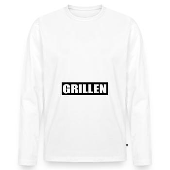BBQ - Männer Premium Bio Langarmshirt - Weiß - Vorne - Nico (187cm)