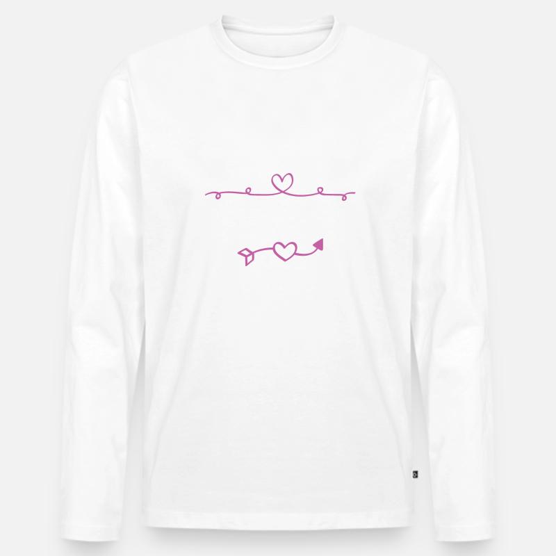 Magdalena - Männer Premium Bio Langarmshirt - Weiß