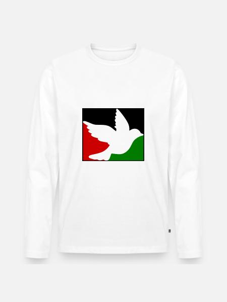 Free palestine - T-shirt manches longues Premium bio Homme - blanc