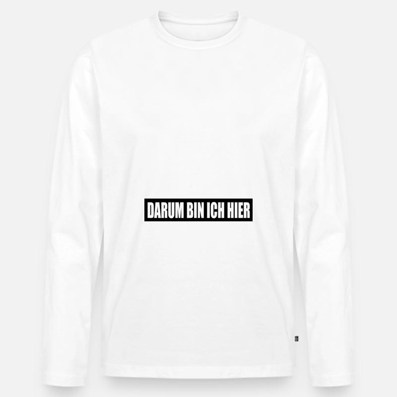 BBQ - Männer Premium Bio Langarmshirt - Weiß