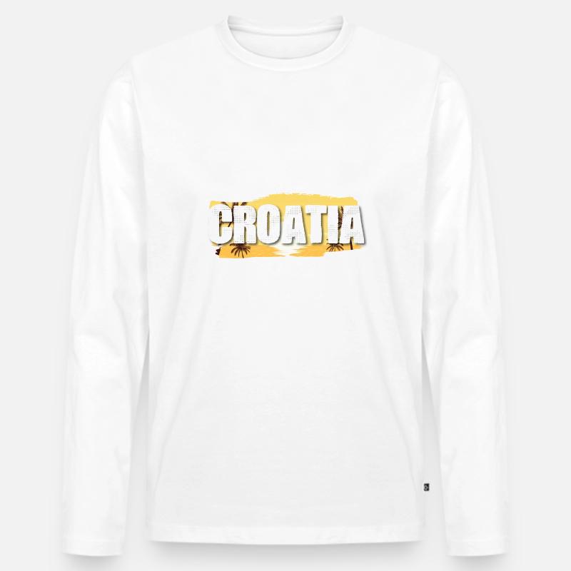 Croatia - Männer Premium Bio Langarmshirt - undefined