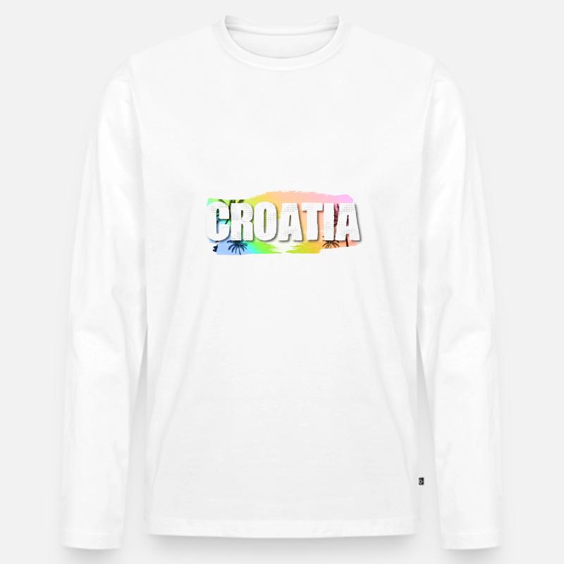 Croatia - Männer Premium Bio Langarmshirt - undefined