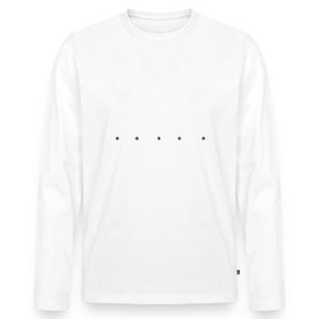 Équipe de bowling - T-shirt manches longues Premium bio Homme - blanc - Devant - Nico (187cm)
