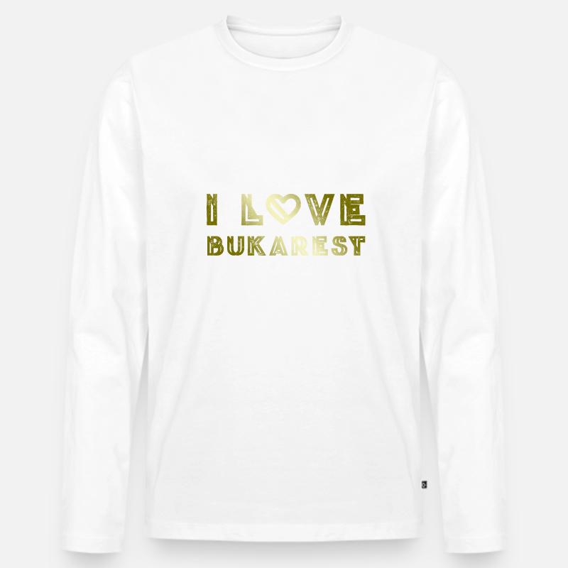 I Love Bukarest - Männer Premium Bio Langarmshirt - undefined