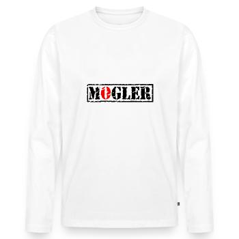 Unimog - Oldtimer - Offroad - Universal Motorgerät - Männer Premium Bio Langarmshirt - Weiß - Vorne - Nico (187cm)