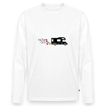Capucine Road trip lover - Men's Premium Organic Long Sleeve Shirt - white - Front - Nico (187cm)