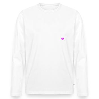Hangover Team Heart - Men's Premium Organic Long Sleeve Shirt - white - Front - Nico (187cm)
