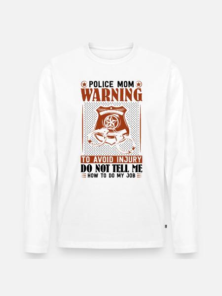 Polizei Polizist Polizeibeamte - Männer Premium Bio Langarmshirt - Weiß