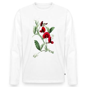"Fckfascism" Serie | Dance - Männer Premium Bio Langarmshirt - Weiß - Vorne - Nico (187cm)