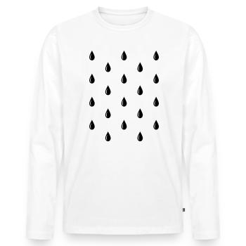 Melone Kostüm Obst vegan Wassermelone Kerne - Männer Premium Bio Langarmshirt - Weiß - Vorne - Nico (187cm)