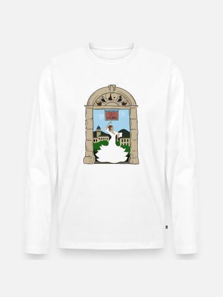 Calle del Laurel - Men's Premium Organic Long Sleeve Shirt - white
