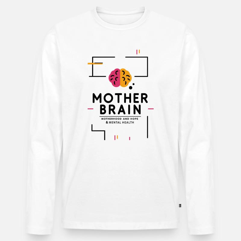 Mutterschaft - Männer Premium Bio Langarmshirt - Weiß