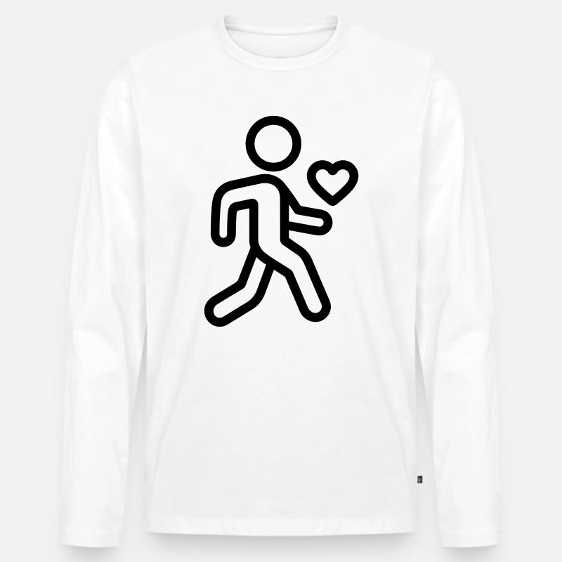 Gesunder Lebensstil - Männer Premium Bio Langarmshirt - Weiß