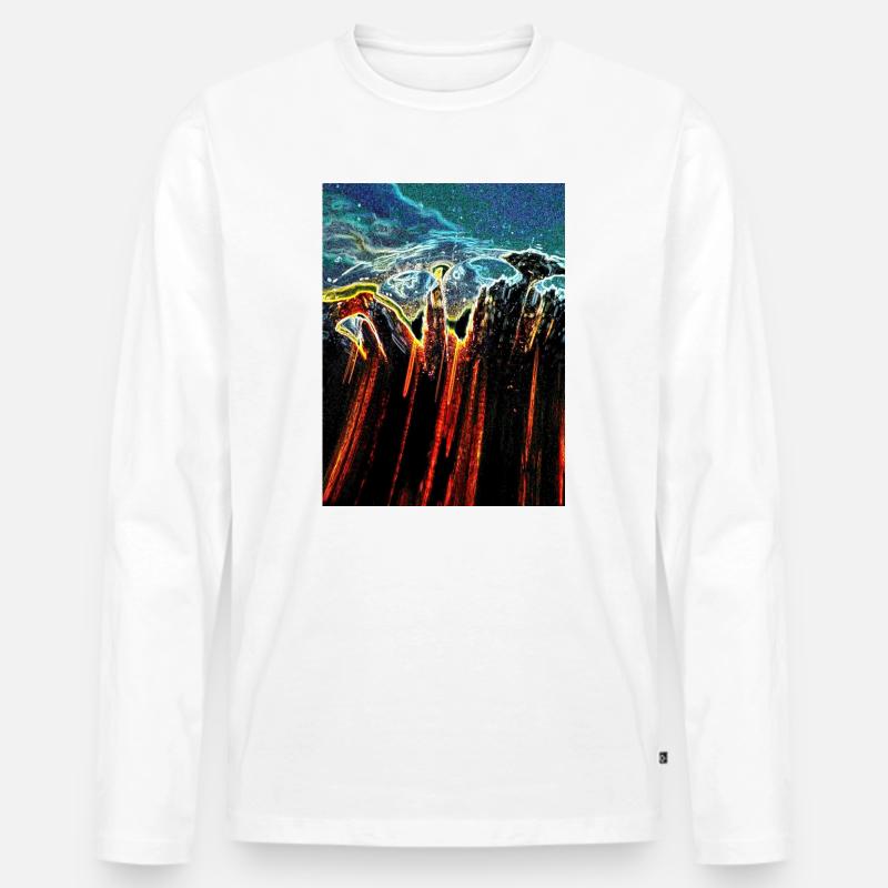 Where are we going?... - Männer Premium Bio Langarmshirt - Weiß