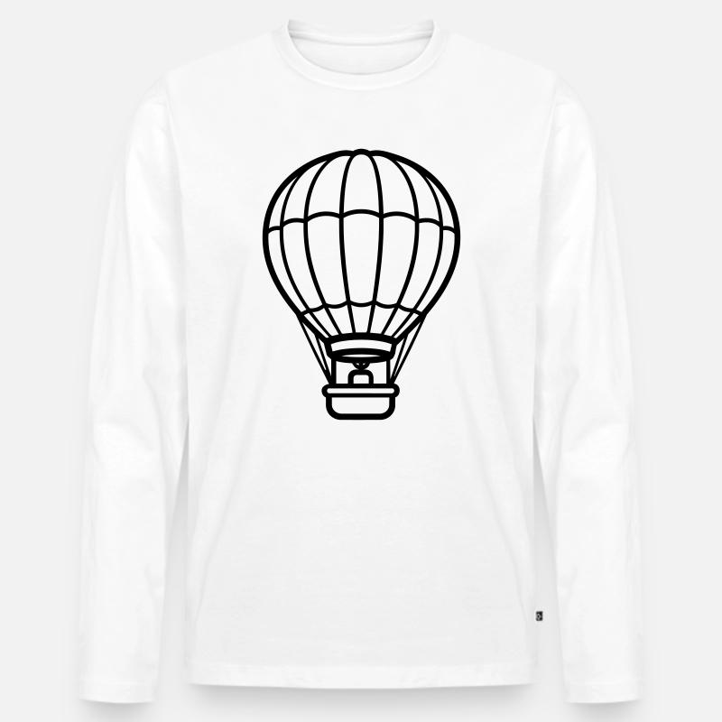 Luftballon - Männer Premium Bio Langarmshirt - Weiß