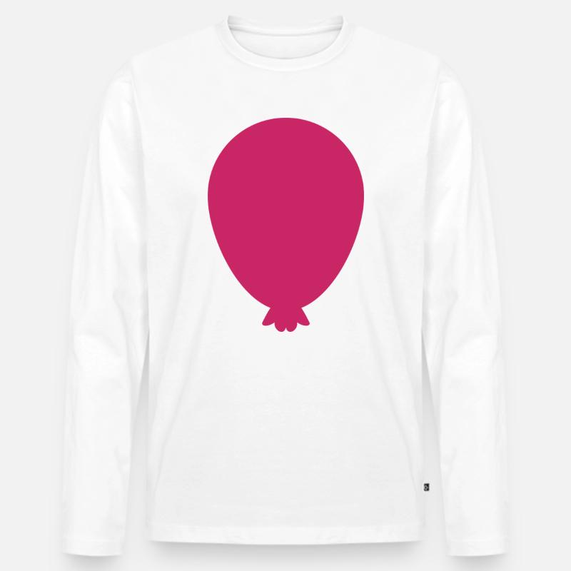 Ballonform - Männer Premium Bio Langarmshirt - Weiß