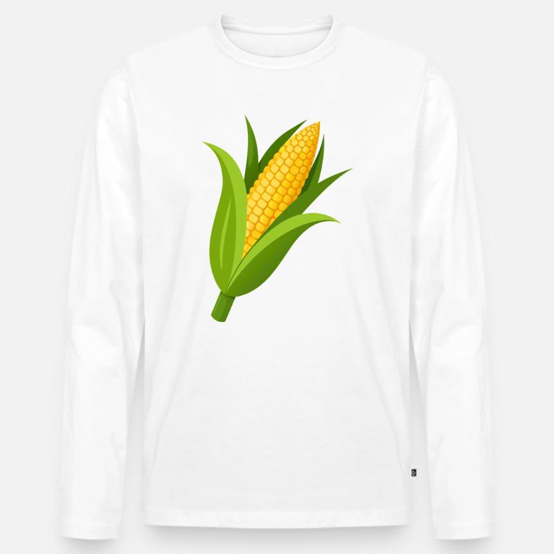 Maisstängel - Männer Premium Bio Langarmshirt - Weiß