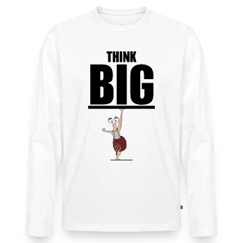Motivation - Männer Premium Bio Langarmshirt - Weiß - Vorne - Nico (187cm)
