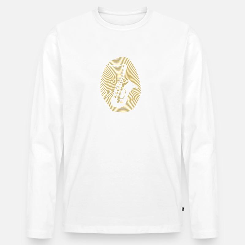 Saxofon Design - Männer Premium Bio Langarmshirt - undefined
