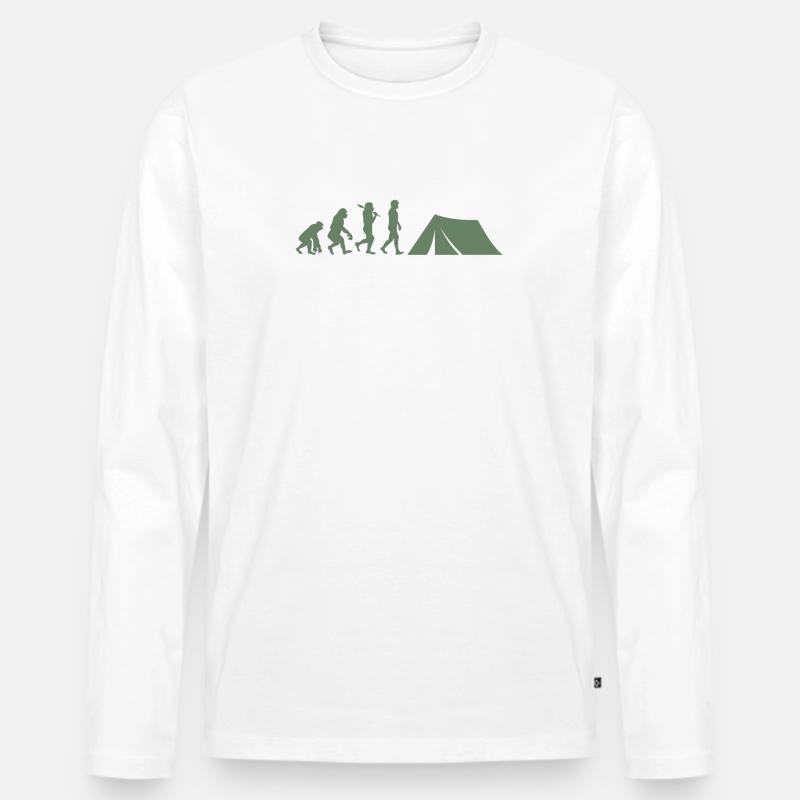 Zelten Evolution Camping - Männer Premium Bio Langarmshirt - undefined