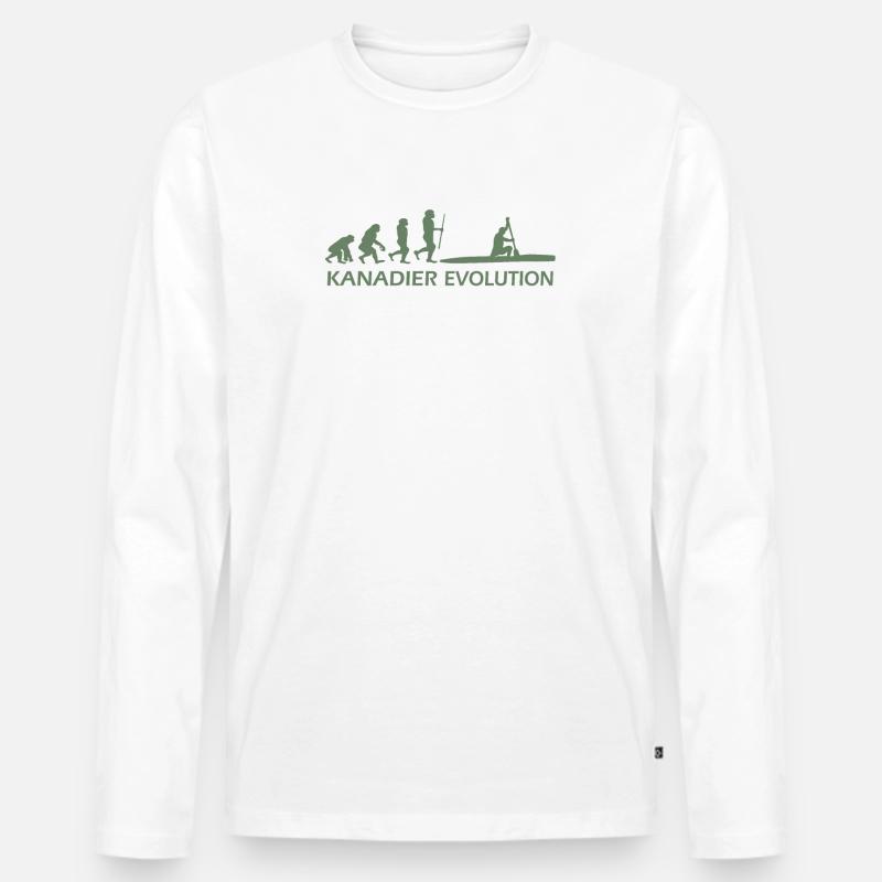 Kanadier Evolution Shirt mit Schrift - Männer Premium Bio Langarmshirt - undefined