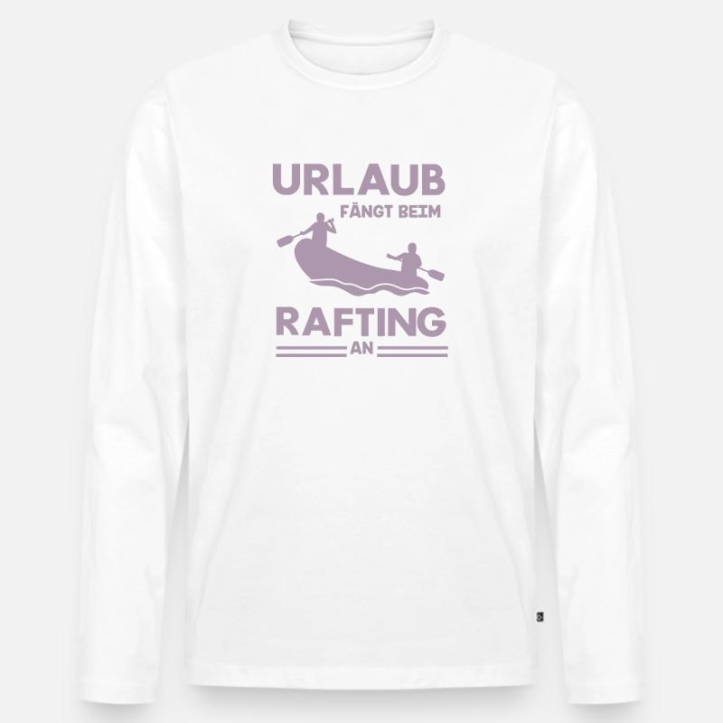 Rafting Abenteuer Schlauchboot Wassererlebnis - Männer Premium Bio Langarmshirt - undefined
