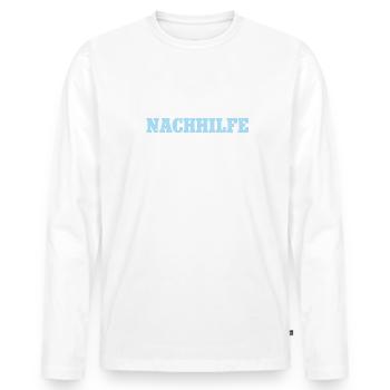Bester Nachhilfelehrer Beste Nachhillfe Lehrer - Männer Premium Bio Langarmshirt - Weiß - Vorne - Nico (187cm)