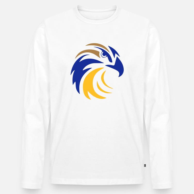 Adlerkopf Eagle - Männer Premium Bio Langarmshirt - Weiß