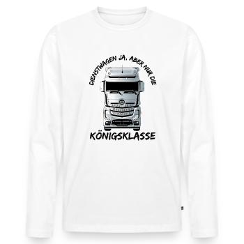 Company cars yes, but only the premier class - Men's Premium Organic Long Sleeve Shirt - white - Front - Nico (187cm)