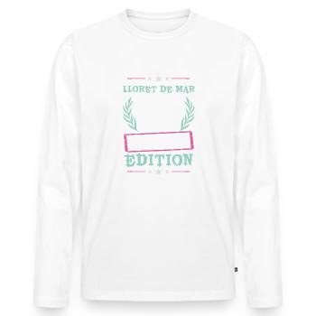 Lloret De Mar Limited Edition - Männer Premium Bio Langarmshirt - Weiß - Vorne - Nico (187cm)