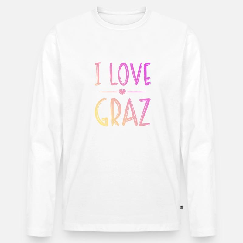 I Love Graz - Männer Premium Bio Langarmshirt - undefined