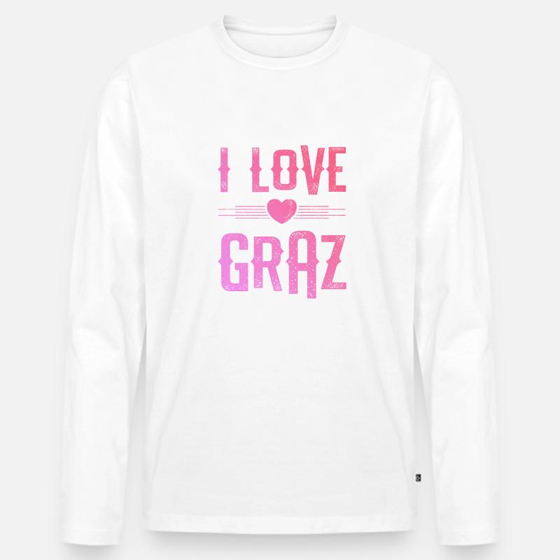I Love Graz - Männer Premium Bio Langarmshirt - undefined
