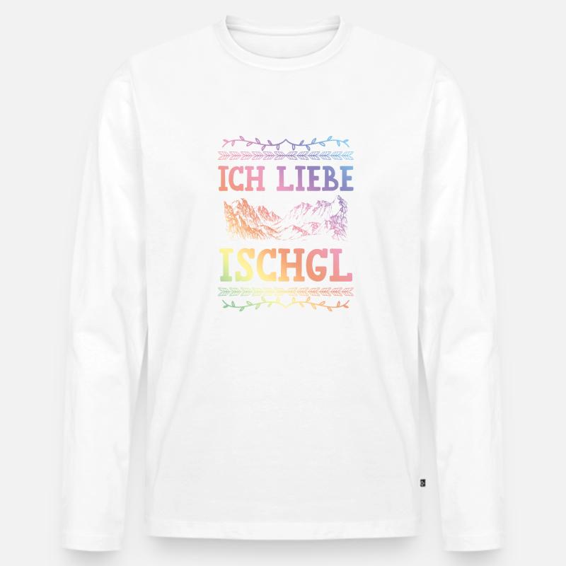 Ich liebe Ischgl - Männer Premium Bio Langarmshirt - undefined