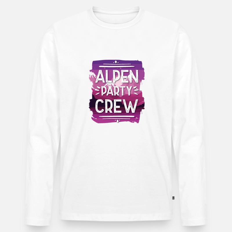 Alpen Party Crew - Männer Premium Bio Langarmshirt - undefined