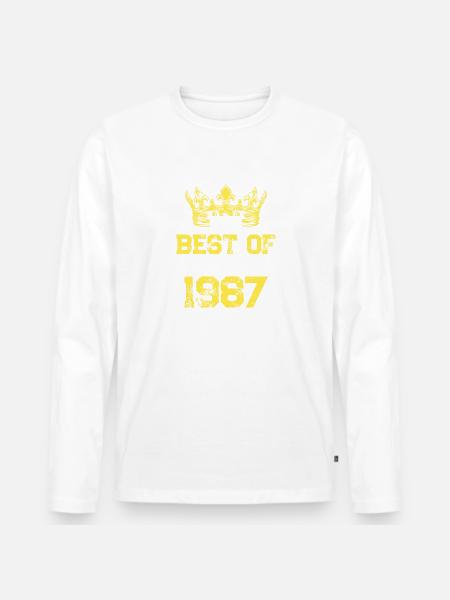 1987 best of birthday - Men's Premium Organic Long Sleeve Shirt -