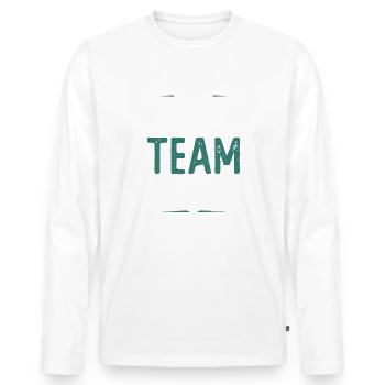 Boxing Team - Men's Premium Organic Long Sleeve Shirt - white - Front - Nico (187cm)
